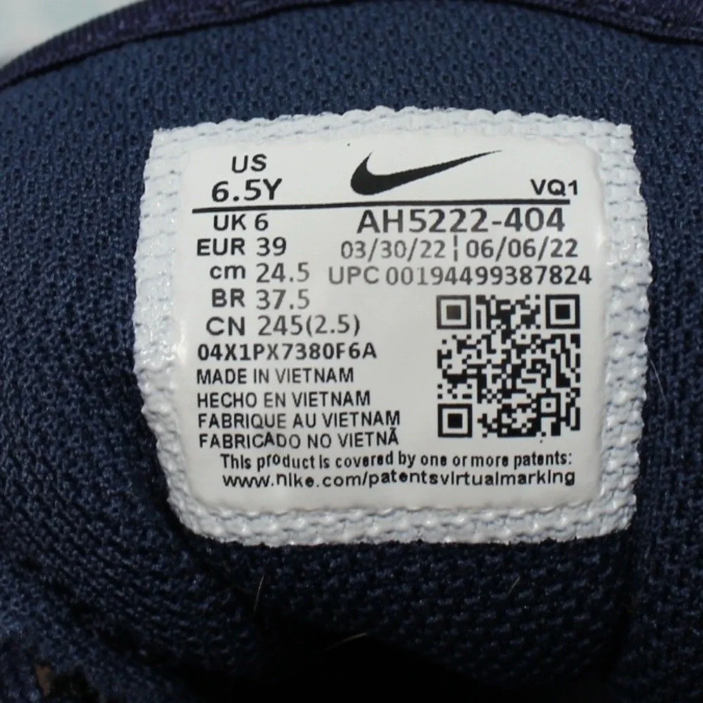 Nike Air Max Axis Running Shoes Blue Neon Athletic Sneakers AH5222-404 6.5Y‎